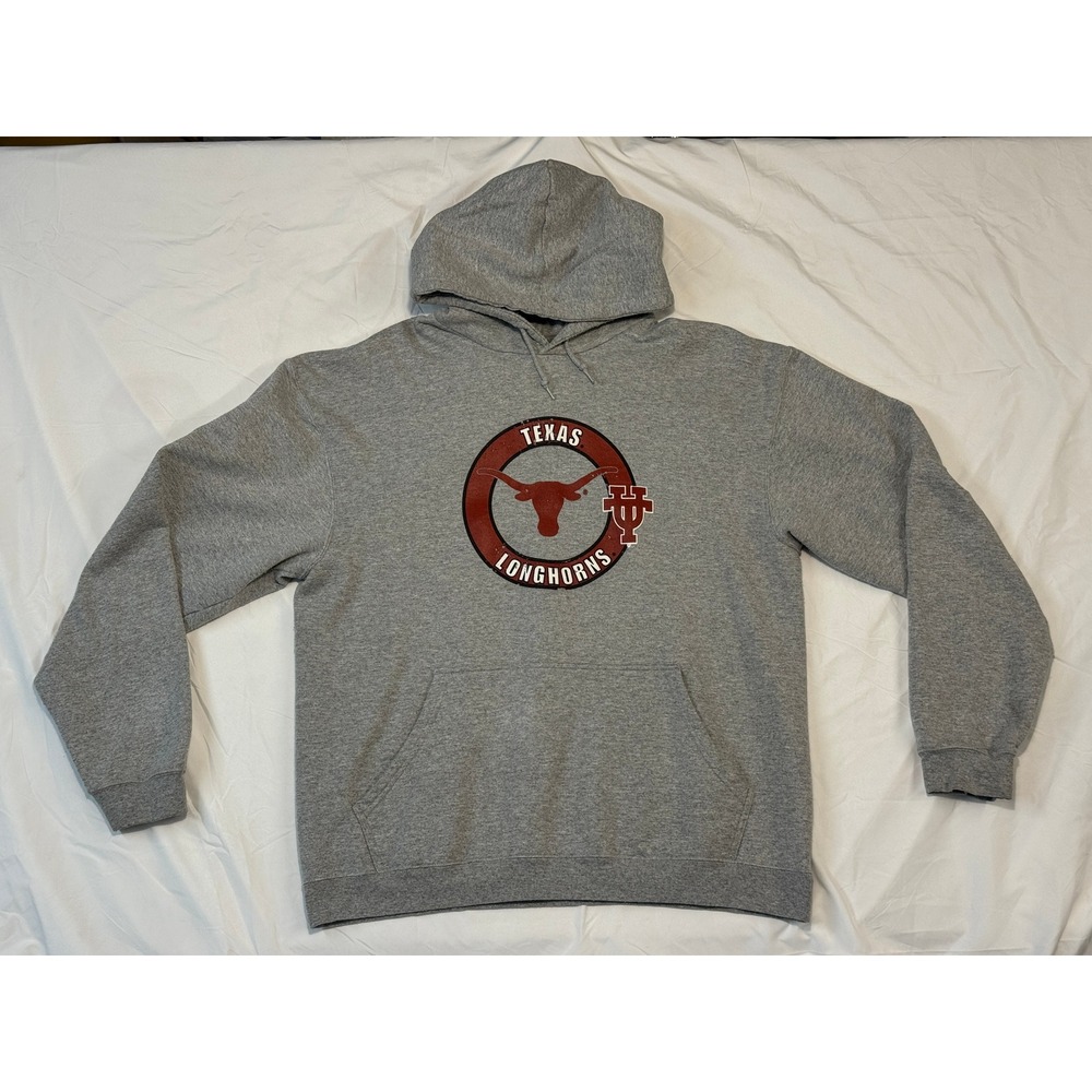 NCAA Texas Longhorns Hoodie Mens XL Gray Fleece Pullover Sweatshirt KA Inc